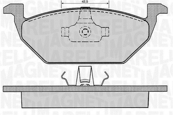 MAGNETI MARELLI Комплект тормозных колодок, дисковый тормоз 363916060515